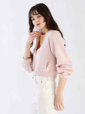 To b. by agnès b. 【Outlet】トゥービーライトニットブルゾン ピンク