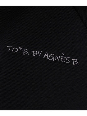 To b. by agnès b. コットン ハーフジップ スウェットフーディー ブラック