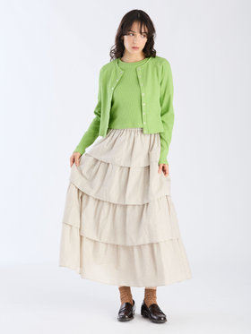 To b. by agnès b. 【Outlet】フォーフレアティアードスカート ベージュ