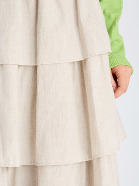 To b. by agnès b. 【Outlet】フォーフレアティアードスカート ベージュ