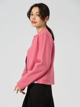 FEMME ウィメンズ コットン メルトン カーディガンプレッション [Made in France] ピンク