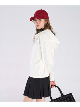 To b. by agnès b. コットン ハーフジップ スウェットフーディー ホワイト