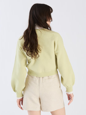 To b. by agnès b. 【Outlet】トゥービーライトニットブルゾン ライトグリーン