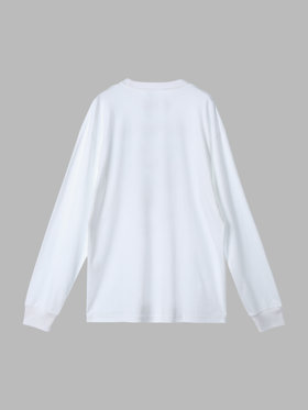 HOMME メンズ agnes b. x NH クルーネック 長袖 Tシャツ ホワイト