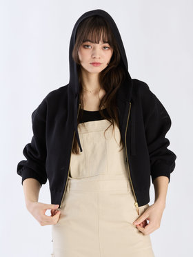 To b. by agnès b. メッシュ ニット ミニフーディー ブラック