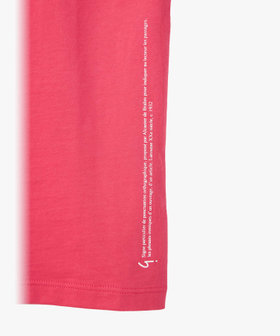 FEMME ウィメンズ アイコニック プリント コットン 半袖 Tシャツ "Point d'ironie" ピンク