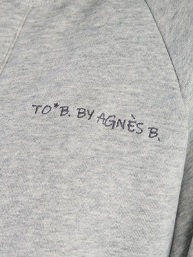 To b. by agnès b. コットン ハーフジップ スウェットフーディー グレー