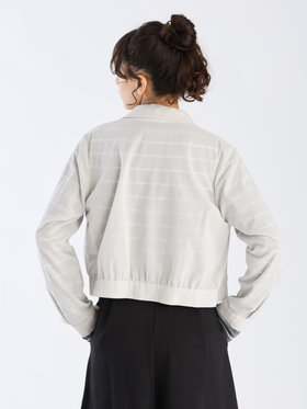 To b. by agnès b. 【Outlet】コットンボイル ブルゾン ライトグレー