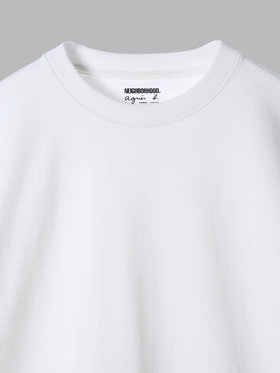 HOMME メンズ agnes b. x NH クルーネック 半袖 Tシャツ ホワイト