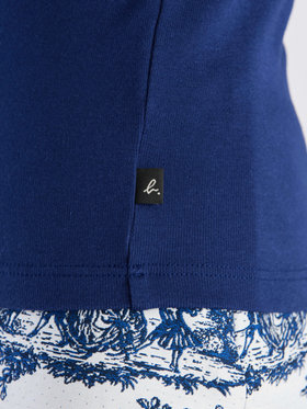 FEMME ウィメンズ 【Outlet】コットン ハイネック 長袖 Tシャツ "Vian" ネイビー