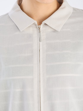 To b. by agnès b. 【Outlet】コットンボイル ブルゾン ライトグレー