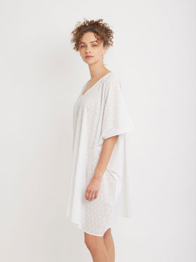 FEMME ウィメンズ コットン Vネック ポンチョ "Maina" ホワイト