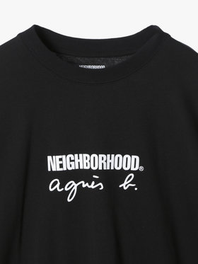 HOMME メンズ agnes b. x NH クルーネック 半袖 Tシャツ ブラック