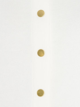 To b. by agnès b. コットン フレンチ テリー パフ カーディガン ホワイト