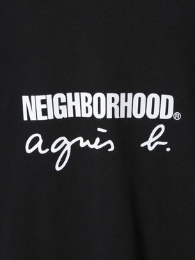 HOMME メンズ agnes b. x NH クルーネック 半袖 Tシャツ ブラック