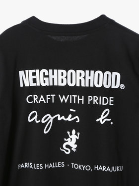 HOMME メンズ agnes b. x NH クルーネック 半袖 Tシャツ ブラック