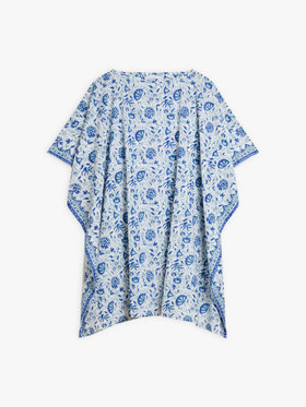 FEMME ウィメンズ コットン ボートネック ポンチョ "Enora" ブルー系その他