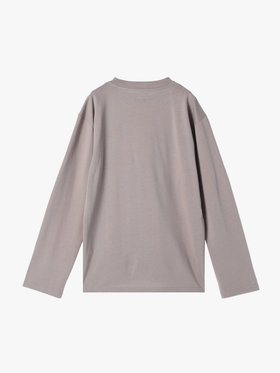 HOMME メンズ メンズ ロゴ プリント コットン 長袖 Tシャツ ”Christof” ベージュ