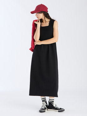 To b. by agnès b. 【Outlet】ノースリーブ ロング ニット ワンピース ブラック