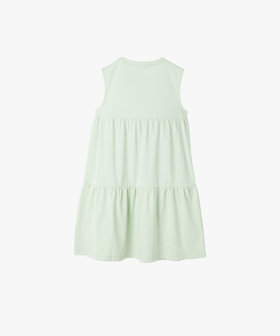 ENFANT ガールズ キッズ "b." ロゴ コットン ノースリーブ ワンピース グリーン