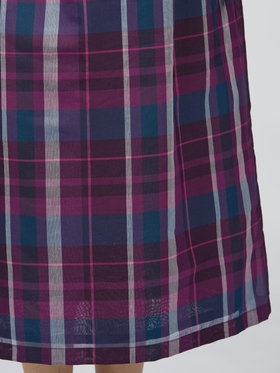 To b. by agnès b. 【Outlet】トゥービーシアーチェックスカート パープル