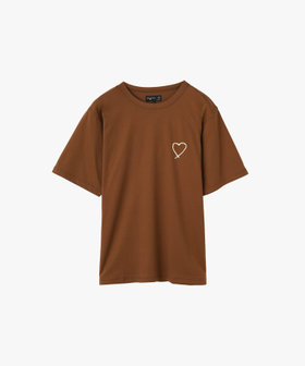 FEMME ウィメンズ アイコニック プリント コットン 半袖 Tシャツ "Sarajevo heart" ブラウン系その他