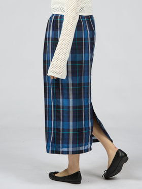 To b. by agnès b. 【Outlet】トゥービーシアーチェックスカート ブルー