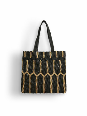 FEMME ウィメンズ 【Outlet】ナイロン ハンドメイド トートバッグ ”Denise” ブラック