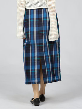 To b. by agnès b. 【Outlet】トゥービーシアーチェックスカート ブルー