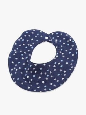 ENFANT ベビー ベビー ”b.b.”ロゴ 刺繍 プリント コットン リバーシブル スタイ ネイビー