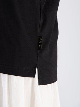 To b. by agnès b. 【Outlet】オーガニックコットン メッセージ Tシャツ "j'adore paris" ブラック