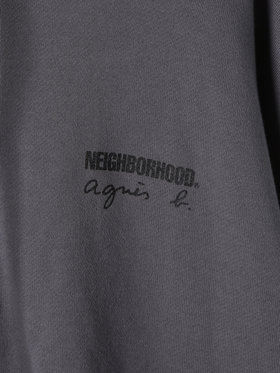 HOMME メンズ agnes b. x NH スウェットスナップフーディー グレー