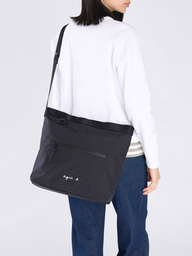 VOYAGE メンズ バッグ＆ウォレット ナイロン ラージ ショルダーバッグ ”Fred” ABH02-02 ブラック