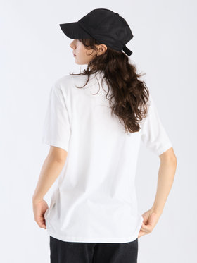 To b. by agnès b. 【Outlet】オーガニックコットン メッセージ Tシャツ "j'adore paris" ホワイト