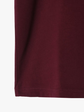 HOMME メンズ メンズ ロゴ プリント コットン 長袖 Tシャツ ”Christof” ボルドー