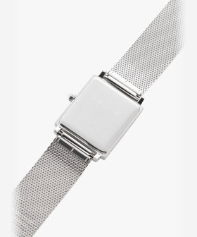 HOMME メンズ シルバー ステンレス スクエア ウォッチ "Marcello" シルバー