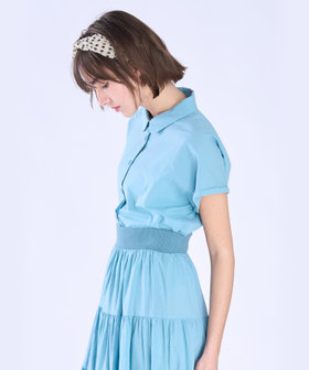 To b. by agnès b. コットン モダン マニッシュ シャツ ブルー系その他