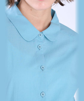 To b. by agnès b. コットン モダン マニッシュ シャツ ブルー系その他