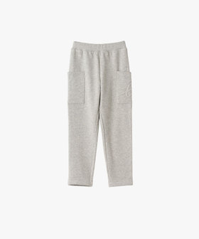 ENFANT ユニセックス キッズ "b." ロゴ コットン フルレングス スウェットパンツ グレー