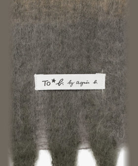 To b. by agnès b. WEBスペシャル ブロックチェック マフラー カーキ