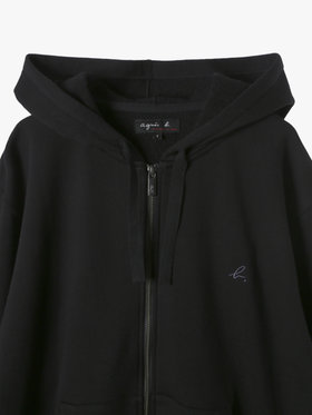 HOMME メンズ メンズ ”b.”ロゴ 刺繍 コットン スウェット フーディー ”Porto” ブラック