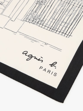 FEMME ウィメンズ ハンカチ ”Rue du Jour” ブラック