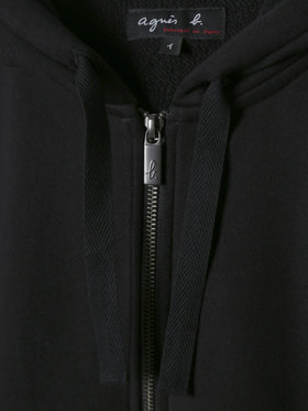 HOMME メンズ メンズ ”b.”ロゴ 刺繍 コットン スウェット フーディー ”Porto” ブラック