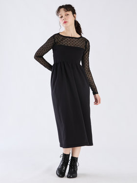 To b. by agnès b. 【Outlet】WW46 JUPE パフィーニットスカート ブラック