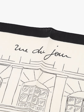 FEMME ウィメンズ ハンカチ ”Rue du Jour” ブラック