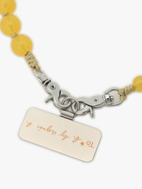 To b. by agnès b. 【Outlet】ビーズ モバイル ショルダーストラップ イエロー