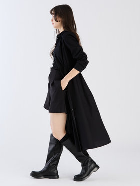 To b. by agnès b. 【Outlet】ロングスリーブシャツドレス ブラック