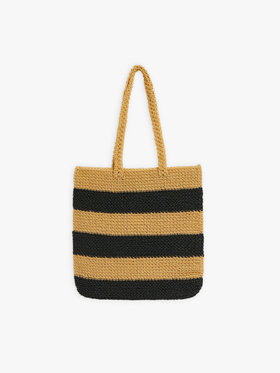 FEMME ウィメンズ 【Outlet】ナイロン ハンドメイド トートバッグ ”Annalise” ブラック