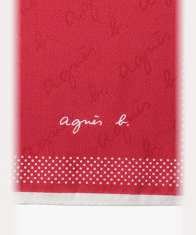 FEMME ウィメンズ ロゴ ジャカード ハンカチ レッド