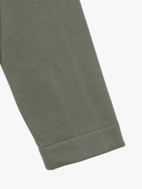 HOMME メンズ メンズ オーガニックコットン メルトン 長袖 カーディガンプレッション ”Nacre”  [Made in France] グリーン系その他